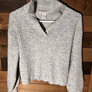 Gray V-Neck Sweater